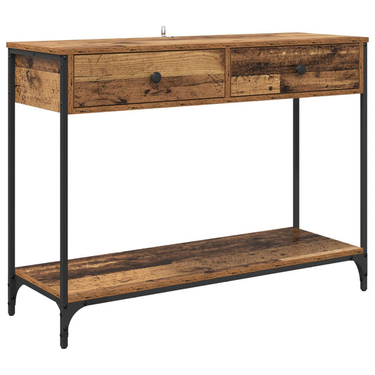Console Table Old Wood 100 x 34.5 x 75 cm Engineered Wood Console Table Old Wood 100 x 34.5 x 75 cm Engineered Wood
