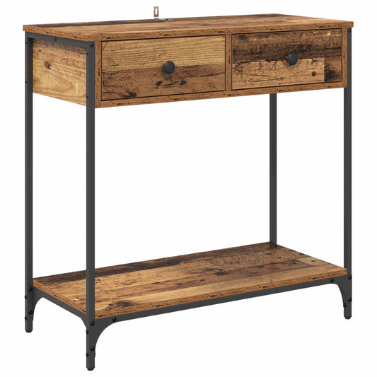 Console Table Old Wood 75 x 34.5 x 75 cm Engineered Wood Console Table Old Wood 75 x 34.5 x 75 cm Engineered Wood