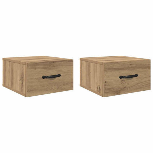 Bedside Cabinet with Drawer 2 pcs Artisan oak 35 x 35 x 20 cm Bedside Cabinet with Drawer 2 pcs Artisan oak 35 x 35 x 20 cm