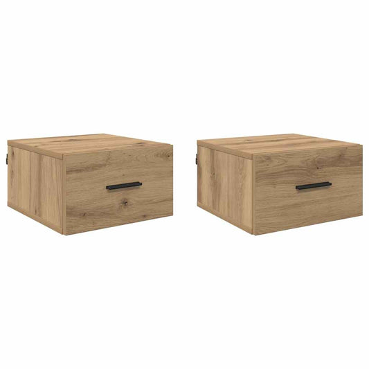 Bedside Cabinet with Drawer 2 pcs Artisan oak 35 x 35 x 20 cm Bedside Cabinet with Drawer 2 pcs Artisan oak 35 x 35 x 20 cm