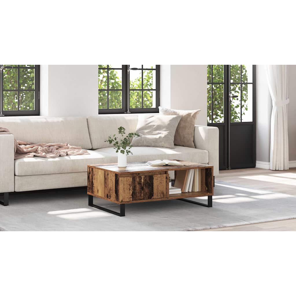 Coffee Table Old Wood 90 x 60 x 35 cm Engineered Wood