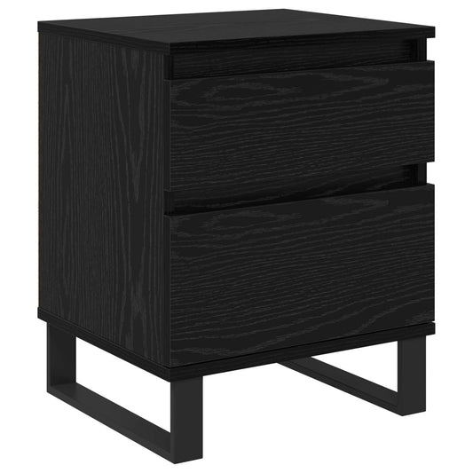 Bedside Cabinet Black Oak 40 x 35 x 50 cm Engineered Wood Bedside Cabinet Black Oak 40 x 35 x 50 cm Engineered Wood