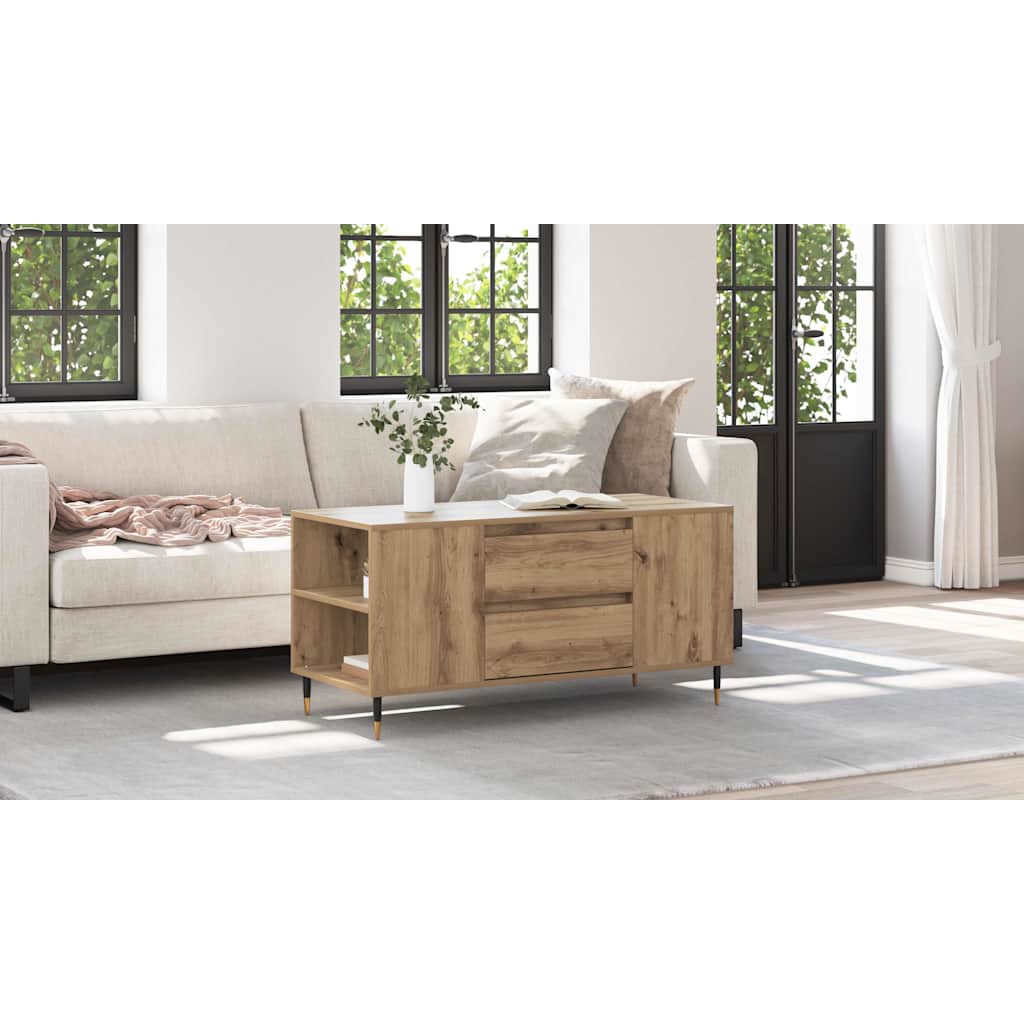 Coffee Table Artisan Oak 102 x 44.5 x 50 cm Engineered Wood
