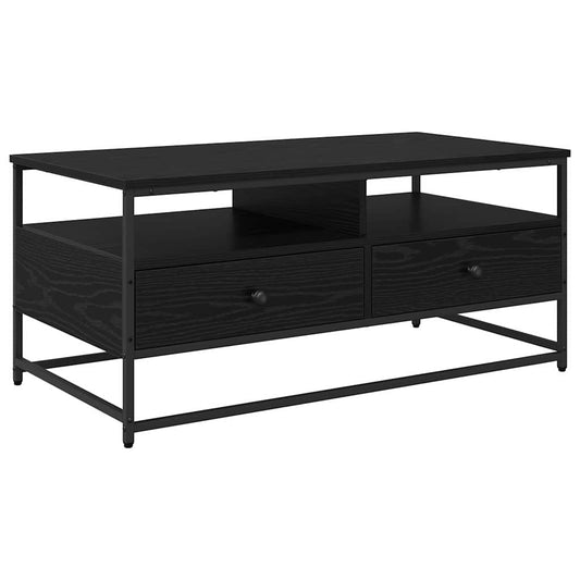 Coffee Table Black Oak 100 x 51 x 45 cm Engineered Wood Coffee Table Black Oak 100 x 51 x 45 cm Engineered Wood