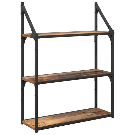 Wall Shelf Old Wood 60 x 21 x 78.5 cm Engineered Wood Wall Shelf Old Wood 60 x 21 x 78.5 cm Engineered Wood
