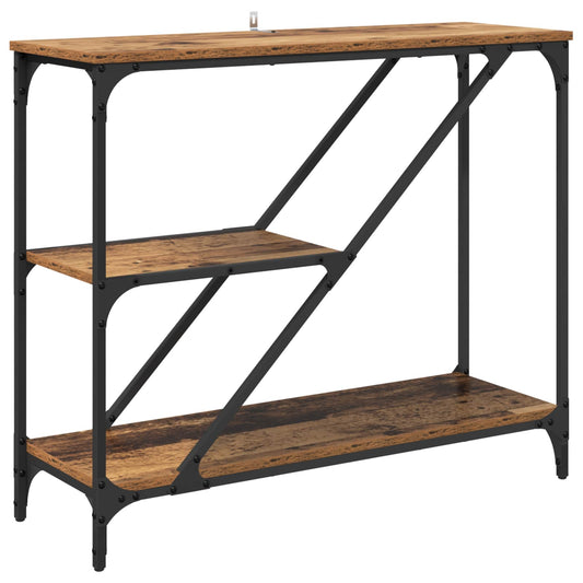Console Table Old Wood 88.5 x 30 x 75 cm Engineered Wood Console Table Old Wood 88.5 x 30 x 75 cm Engineered Wood