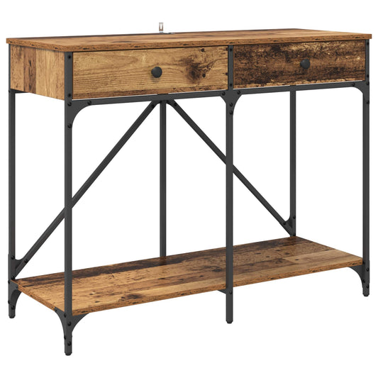 Console Table Old Wood 100 x 39 x 78.5 cm Engineered Wood Console Table Old Wood 100 x 39 x 78.5 cm Engineered Wood