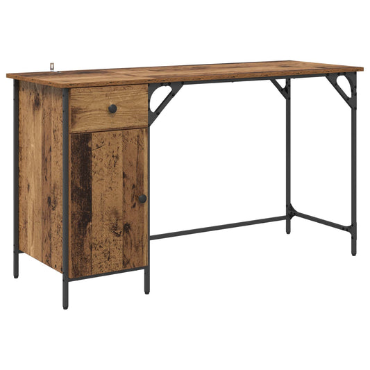 Computer Desk Old Wood 131 x 48 x 75 cm Engineered Wood Computer Desk Old Wood 131 x 48 x 75 cm Engineered Wood