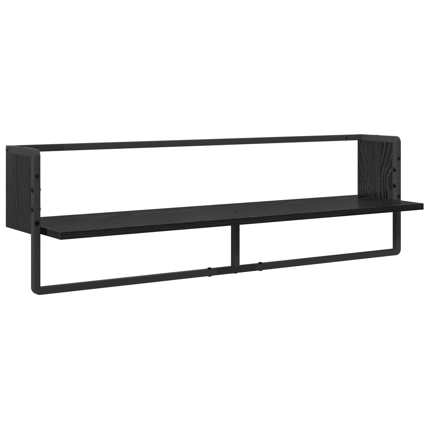 Wall Shelf Set 6 pcs Black Oak 100 x 25 x 30 cm Engineered Wood