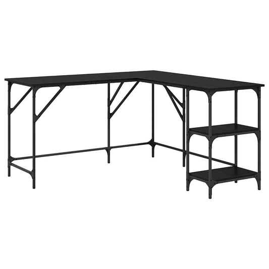 Desk Black Oak 139 x 139 x 75 cm Engineered Wood Desk Black Oak 139 x 139 x 75 cm Engineered Wood