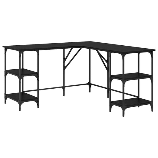 Desk Black Oak 139 x 139 x 75 cm Engineered Wood Desk Black Oak 139 x 139 x 75 cm Engineered Wood