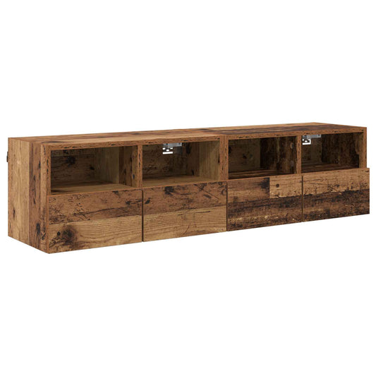 TV Wall Cabinets 2 pcs Old Wood 60 x 30 x 30 cm Engineered Wood TV Wall Cabinets 2 pcs Old Wood 60 x 30 x 30 cm Engineered Wood