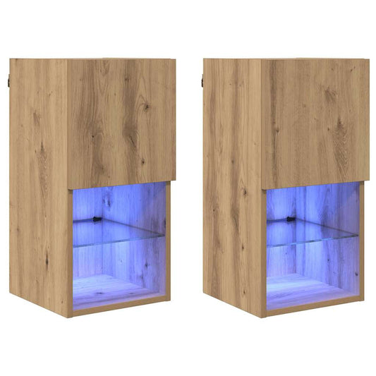 Wall-mounted TV Cabinets 2 pcs Artisan Oak 30.5 x 30 x 60 cm Wall-mounted TV Cabinets 2 pcs Artisan Oak 30.5 x 30 x 60 cm