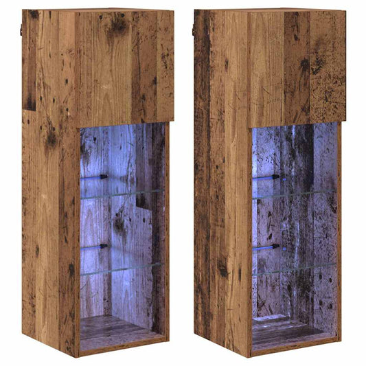 Wall-mounted TV Cabinets 2 pcs Old Wood 30.5 x 30 x 90 cm Wall-mounted TV Cabinets 2 pcs Old Wood 30.5 x 30 x 90 cm