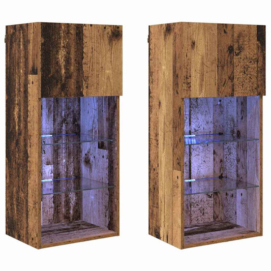 Wall-mounted TV Cabinets 2 pcs Old Wood 40.5 x 30 x 90 cm Wall-mounted TV Cabinets 2 pcs Old Wood 40.5 x 30 x 90 cm
