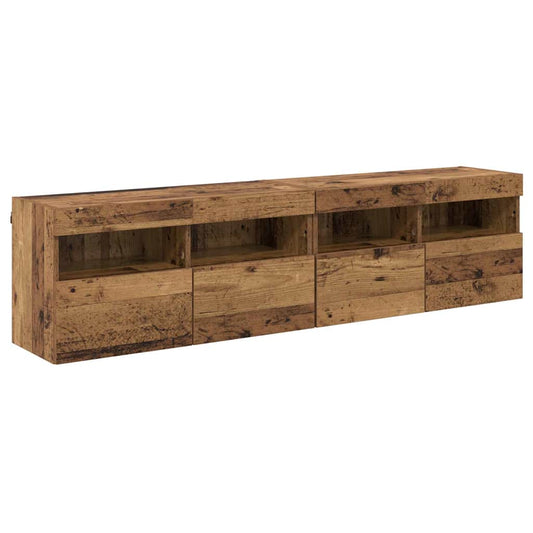 TV Wall Cabinets 2 pcs Old Wood 80 x 30 x 40 cm Engineered Wood TV Wall Cabinets 2 pcs Old Wood 80 x 30 x 40 cm Engineered Wood