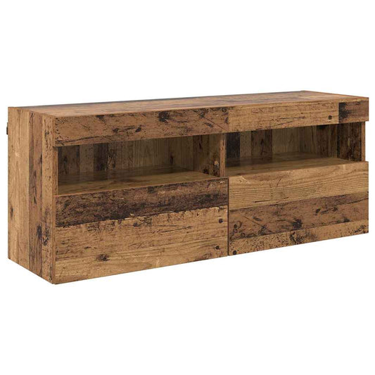 TV Wall Cabinet Old Wood 100 x 30 x 40 cm Engineered Wood TV Wall Cabinet Old Wood 100 x 30 x 40 cm Engineered Wood