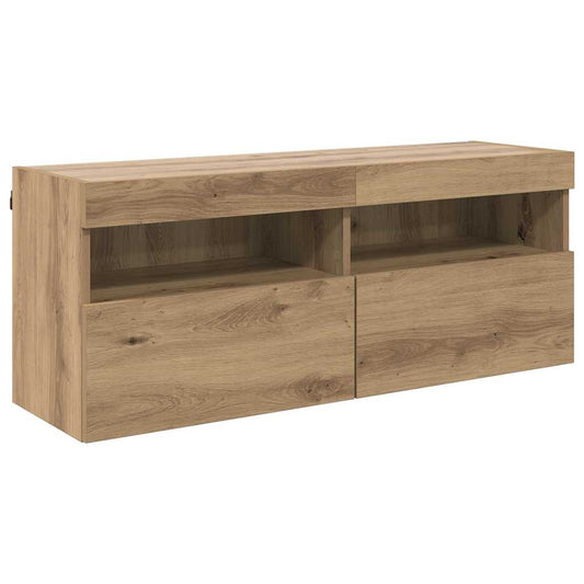 TV Wall Cabinet Artisan Oak 100 x 30 x 40 cm Engineered Wood TV Wall Cabinet Artisan Oak 100 x 30 x 40 cm Engineered Wood