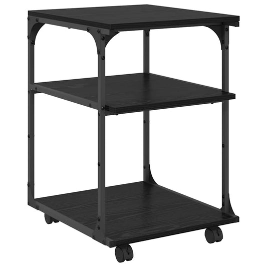 Printer Stand Black Oak 43 x 48 x 64 cm Engineered Wood Printer Stand Black Oak 43 x 48 x 64 cm Engineered Wood