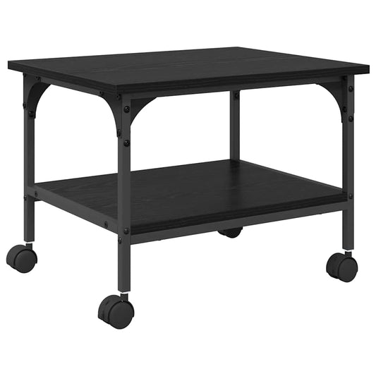 Printer Stand Black Oak 50 x 40 x 38 cm Engineered Wood Printer Stand Black Oak 50 x 40 x 38 cm Engineered Wood
