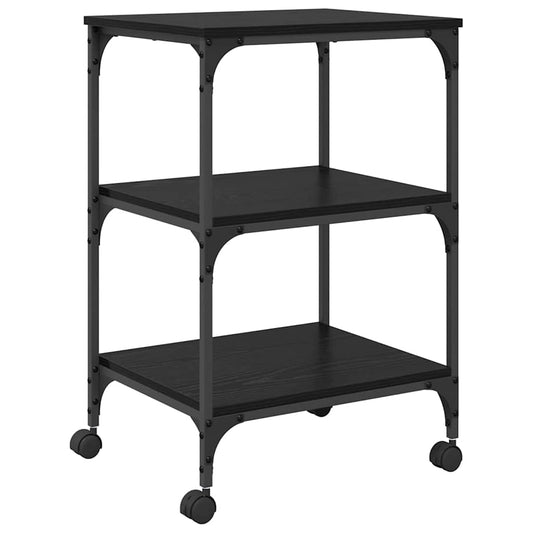 Printer Stand Black Oak 50 x 41 x 75 cm Engineered Wood Printer Stand Black Oak 50 x 41 x 75 cm Engineered Wood