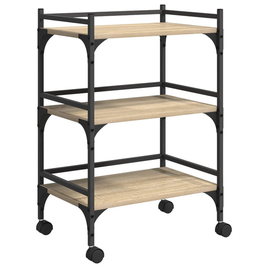Kitchen Trolley Sonoma Oak 50 x 35 x 75.5 cm Engineered Wood Kitchen Trolley Sonoma Oak 50 x 35 x 75.5 cm Engineered Wood