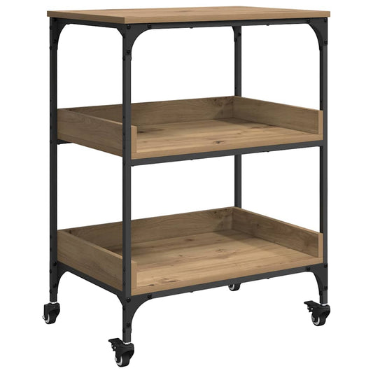 Kitchen Trolley Artisan Oak 60 x 41 x 80.5 cm Engineered Wood Kitchen Trolley Artisan Oak 60 x 41 x 80.5 cm Engineered Wood
