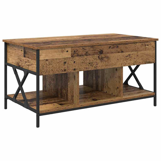Coffee Table Old Wood 100 x 55 x 48.5 cm Engineered Wood Coffee Table Old Wood 100 x 55 x 48.5 cm Engineered Wood