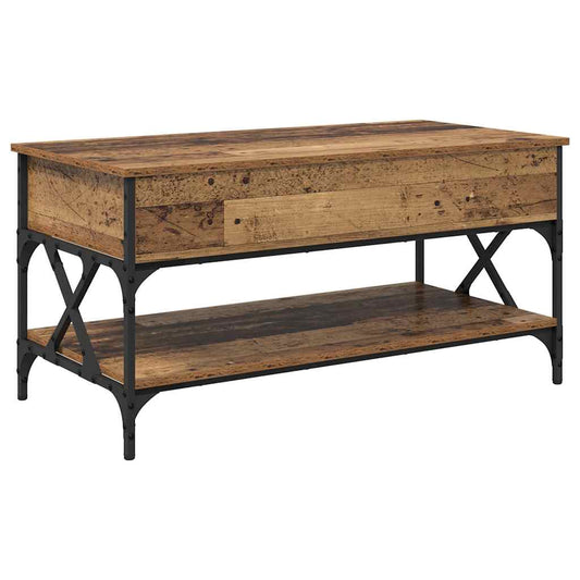 Coffee Table Old Wood 100 x 50 x 50 cm Engineered Wood Coffee Table Old Wood 100 x 50 x 50 cm Engineered Wood