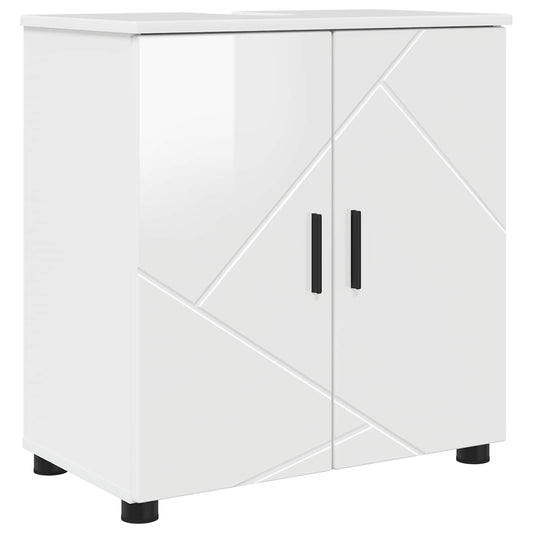 Bathroom Cabinet High Gloss White 61 x 35 x 64 cm Bathroom Cabinet High Gloss White 61 x 35 x 64 cm
