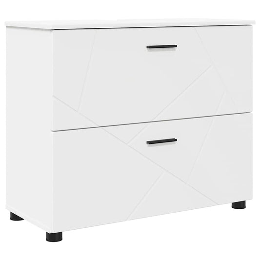 Bathroom Cabinet with Drawer with Door White 76.5 x 35 x 64 cm Bathroom Cabinet with Drawer with Door White 76.5 x 35 x 64 cm