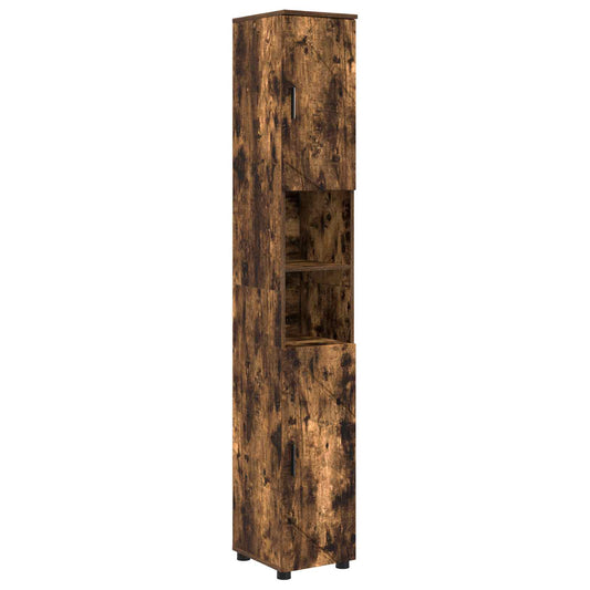 Bathroom Cabinet Smoked Oak 30 x 35 x 192 cm Bathroom Cabinet Smoked Oak 30 x 35 x 192 cm