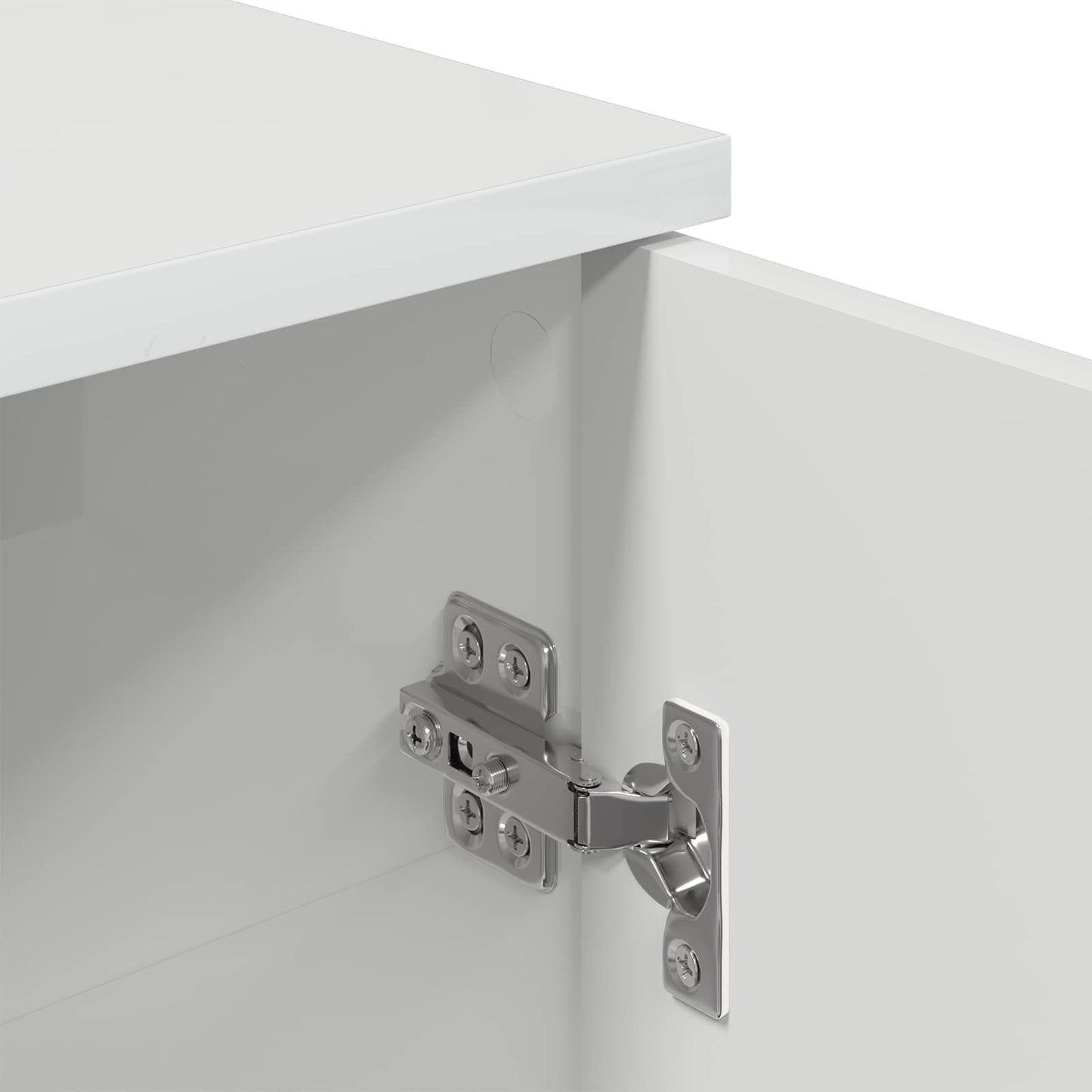 Bathroom Cabinet with Door High Gloss White 30 x 31.5 x 61 cm