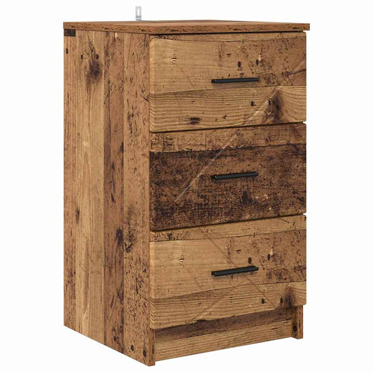 Bedside Cabinet Old wood 38 x 38 x 66 cm Engineered wood Bedside Cabinet Old wood 38 x 38 x 66 cm Engineered wood