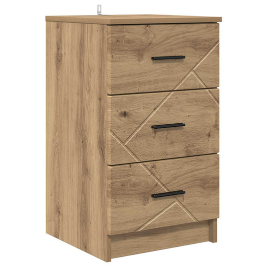 Bedside Cabinet Artisan oak 38 x 38 x 66 cm Engineered wood Bedside Cabinet Artisan oak 38 x 38 x 66 cm Engineered wood