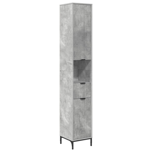 Bathroom Cabinet Concrete Grey 31.5 x 33 x 190 cm Bathroom Cabinet Concrete Grey 31.5 x 33 x 190 cm