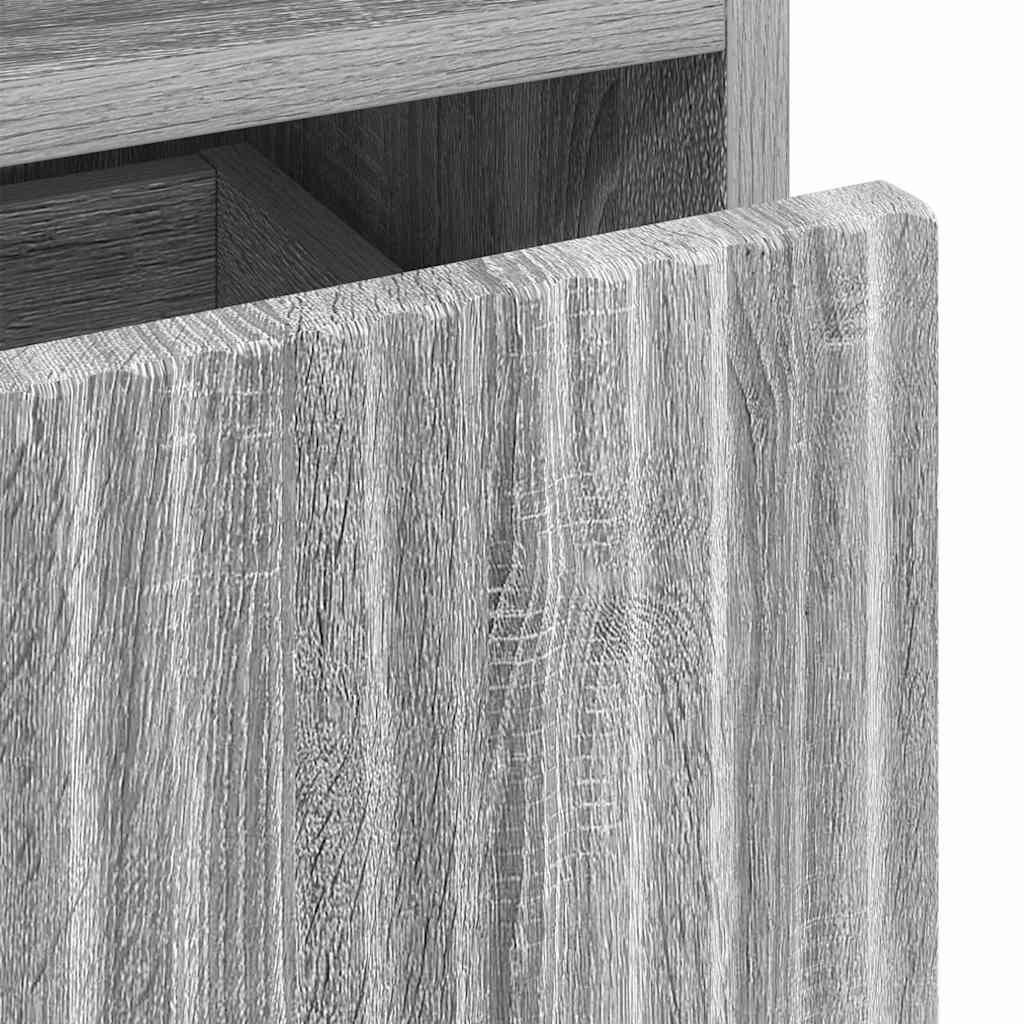 Bathroom Cabinet with Drawer Grey Sonoma 31.5 x 33 x 190 cm