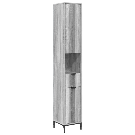 Bathroom Cabinet Grey Sonoma 31.5 x 33 x 190 cm Bathroom Cabinet Grey Sonoma 31.5 x 33 x 190 cm
