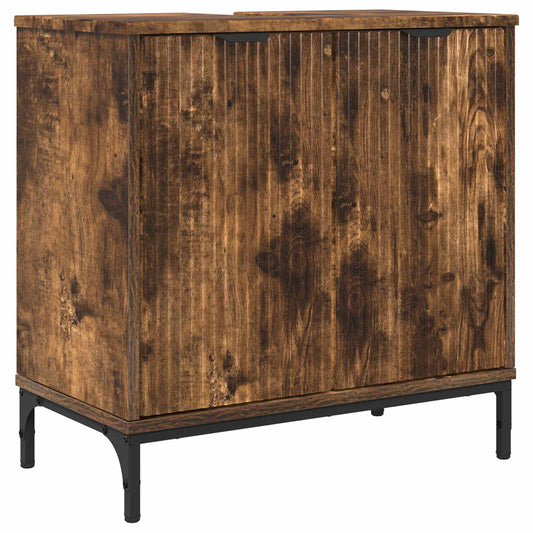 Bathroom Sink Cabinet Smoked Oak 60.5 x 33.5 x 61 cm Bathroom Sink Cabinet Smoked Oak 60.5 x 33.5 x 61 cm