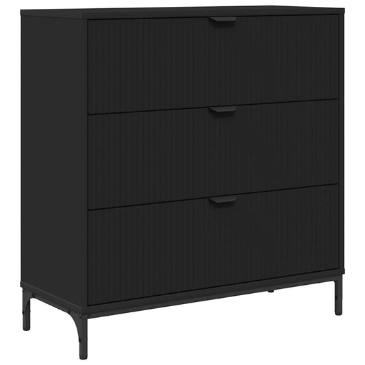 Sideboard with Drawer Black 79.5 x 33 x 82 cm Engineered Wood Sideboard with Drawer Black 79.5 x 33 x 82 cm Engineered Wood