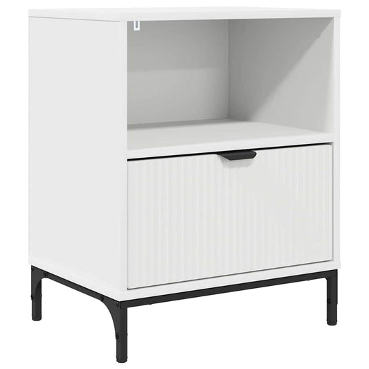 Bedside Cabinet White 49 x 36 x 61 cm Engineered wood Bedside Cabinet White 49 x 36 x 61 cm Engineered wood