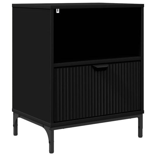 Bedside Cabinet Black 49 x 36 x 61 cm Engineered wood Bedside Cabinet Black 49 x 36 x 61 cm Engineered wood