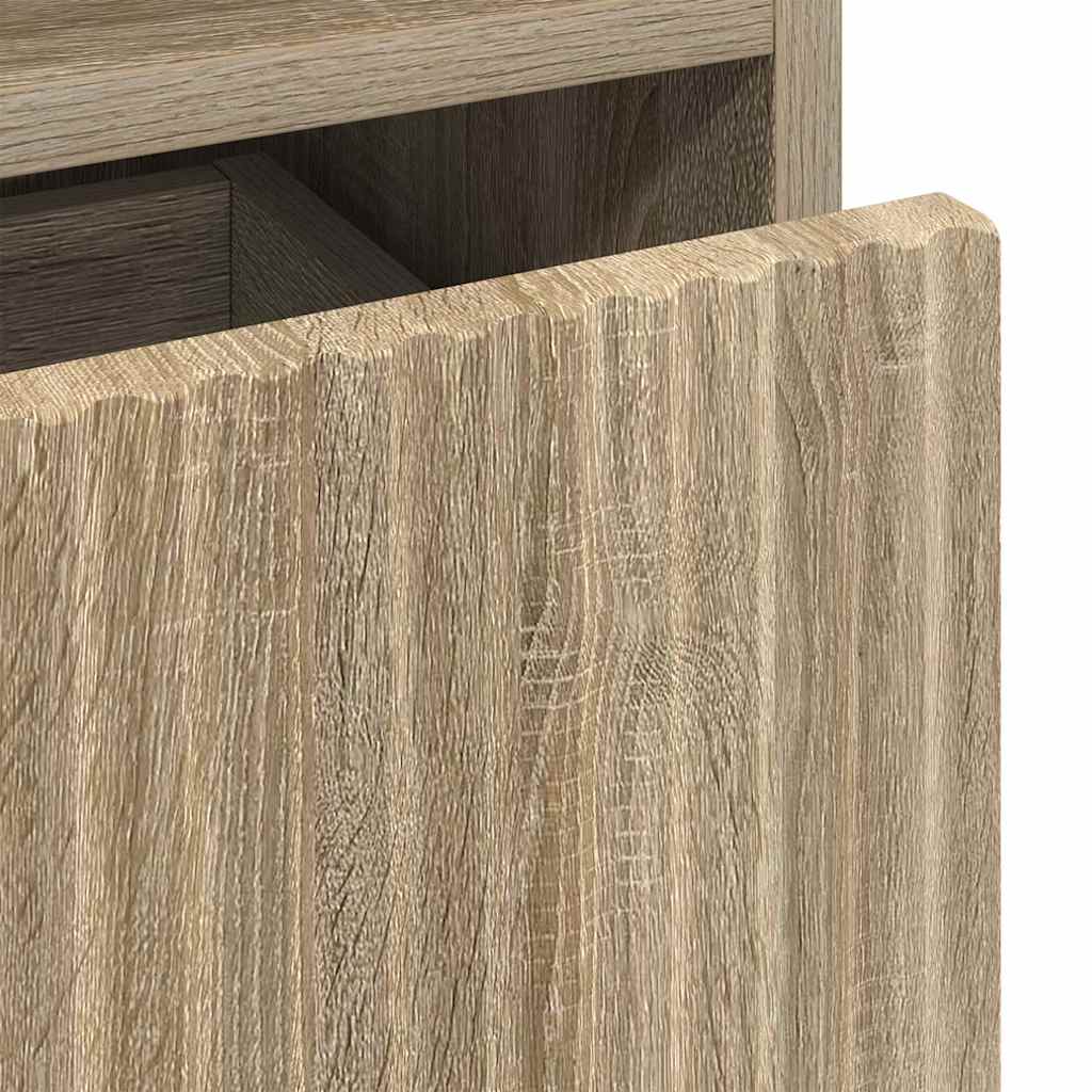 Bedside Cabinet with Drawer 2 pcs Sonoma oak 49 x 36 x 61 cm
