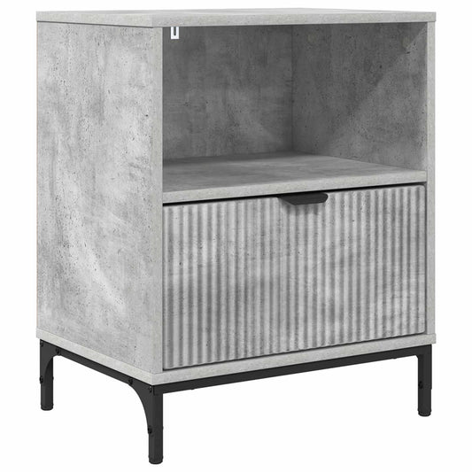 Bedside Cabinet Concrete grey 49 x 36 x 61 cm Engineered wood Bedside Cabinet Concrete grey 49 x 36 x 61 cm Engineered wood