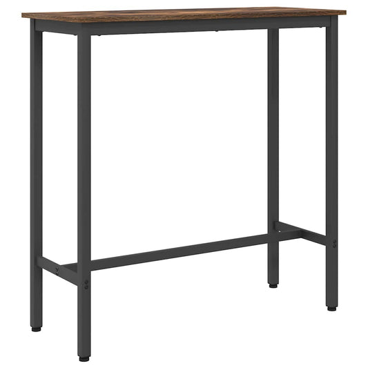 Table Smoked Oak 100 x 40 x 100.5 cm Engineered Wood and Steel Table Smoked Oak 100 x 40 x 100.5 cm Engineered Wood and Steel