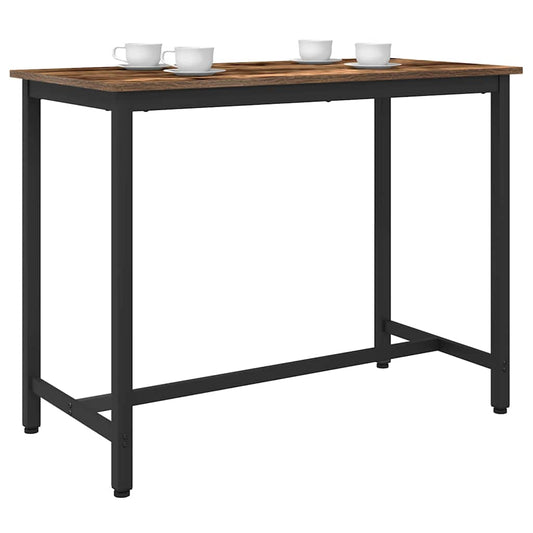 Table Smoked Oak 100 x 50 x 76.5 cm Engineered Wood and Steel Table Smoked Oak 100 x 50 x 76.5 cm Engineered Wood and Steel