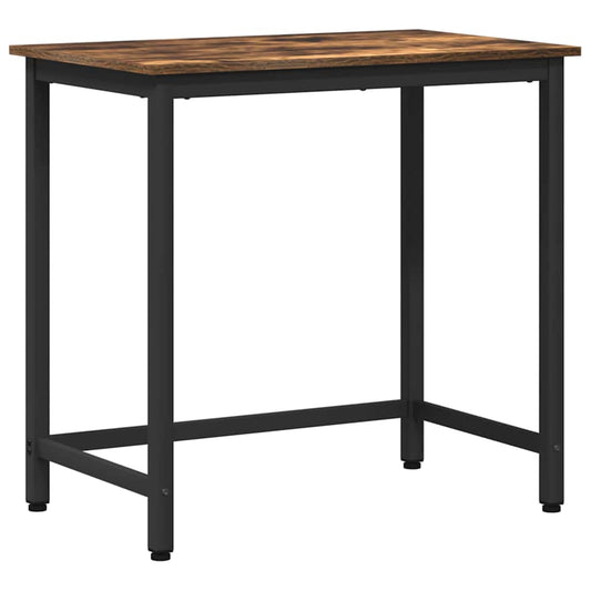 Table Smoked Oak 100 x 50 x 76.5 cm Engineered Wood and Steel Table Smoked Oak 100 x 50 x 76.5 cm Engineered Wood and Steel