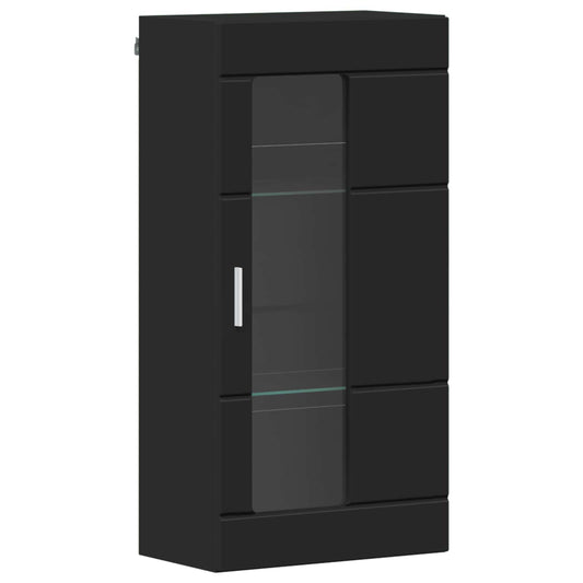 Wooden Cabinet Black Engineered Wood Wooden Cabinet Black Engineered Wood