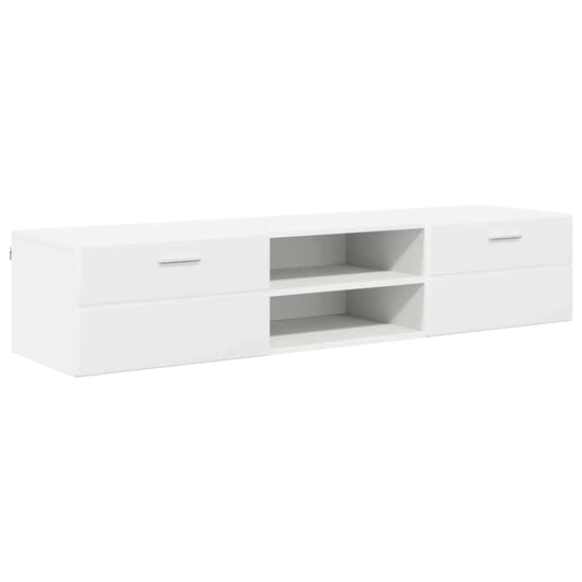 Wooden Cabinet White 150 x 39 x 30 cm Engineered Wood Wooden Cabinet White 150 x 39 x 30 cm Engineered Wood