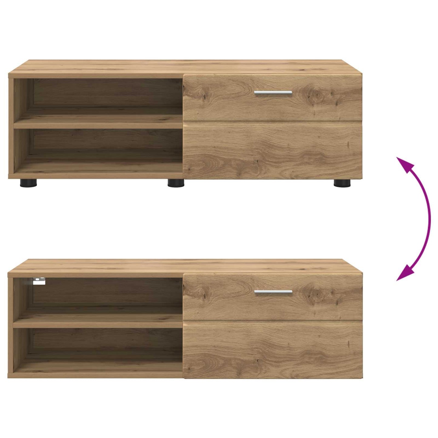 Wooden Cabinet 100.5 x 39 x 30 cm Artisan Oak Engineered Wood